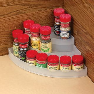  Tier Rounded Shelf Kitchen Office Bedroom Counter Spice Rack Organizer