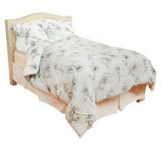 HomeReflections Elizabeth Floral 6 Pc KG Peachy Soft Comforter Set