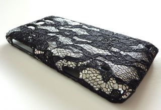 For HTC Titan 4G Designer Silver Sequin Flower Lace Phone Case Cover