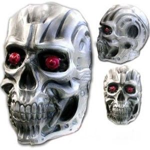 Halloween Costume Face Masks Metal Skeleton Mask Rubber Free Size New