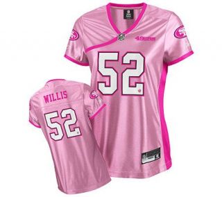NFL 49ers Patrick Willis Womens Be Luvd PinkJersey —