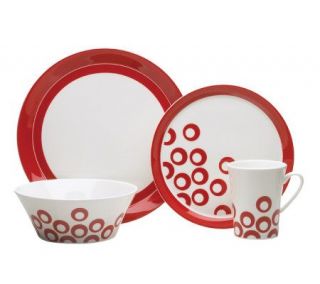 Mikasa Circle Chic Red 4 Piece Place Setting —