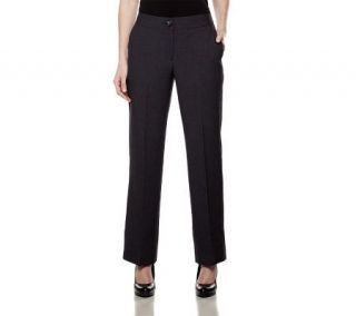 Susan Graver Chelsea Stretch Straight Leg Pants with Side Seam Pockets 