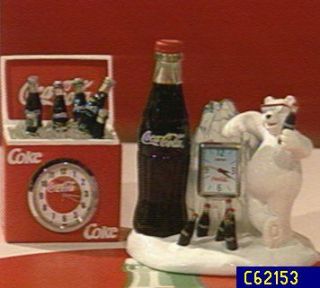 Coca Cola Polar Bear or Ice Box Mini Clock —