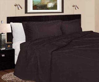 King Duvet Chestnut Microfiber Bed Cover 2 Sham Set New