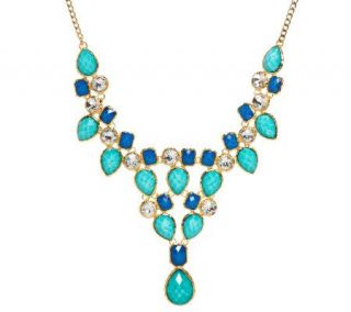 Amrita Singh Simulated Turquoise & Lapis Necklace —