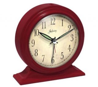 Boutique Red 5 5/8 Metal Alarm Clock —