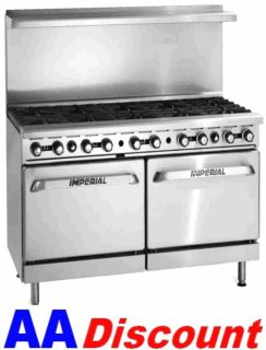 New Imperial 60 Commercial 10 Burner 2 Ovens Gas Range Stove IR 10