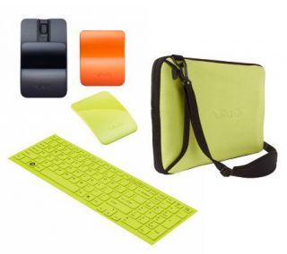 Sony Skin Green Bundle   Mouse, Keyboard Skin &Carry Case —