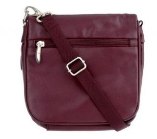Travelon Leather Essentials Organizer Shoulder Bag —