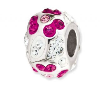 Prerogatives Sterling Clear with Fuchsia Crystal Flower Bead   J113256
