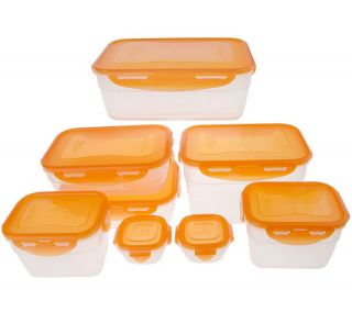 Lock & Lock 8 pc. Nestable Food Storage Container Set with Color Lids 