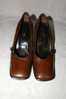 Cordani Italy Brown Leather Pumps Heels Womens Shoes 38 US 8 $225