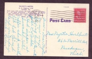 1957 Silveys Motel Cordele Georgia GA Linen Postcard