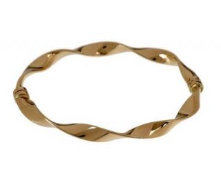 EternaGold Choice of Ribbon Twist Bangle Bracelet 14K Gold 
