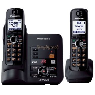 Panasonic KX TG6632B 2 Cordless Phone Talking Caller ID