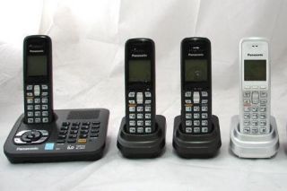 panasonic kxtg6440 4 single line cordless phones 4 x handsets 4 x wall
