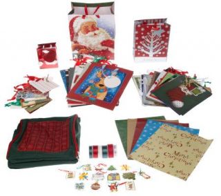 67 Piece Gift Wrap, Bag and Ribbon Set with Organizer Bag —