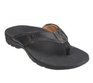 Weil by Orthaheel Compass Mens OrthoticLeather Thong Sandals   A221662