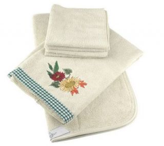 Don Asletts Garden Bouquet 7pc. Microfiber Kitchen Towel & Drying Mat 