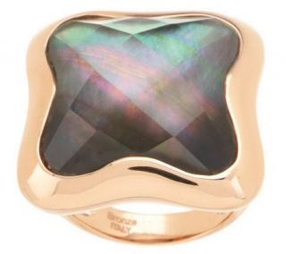 Honora Mother of Pearl Faceted Doublet Bronze Ring   J271755