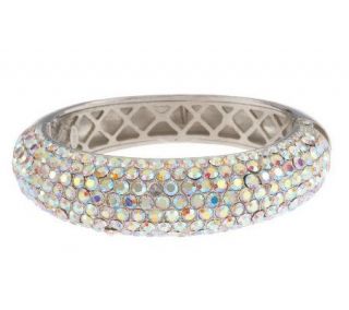 Shoshanna Bold Crystal Encrusted Hinged Bangle Bracelet —