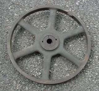 LARGE VINTAGE CAST IRON FLYWHEEL PULLEY 25 INCHES