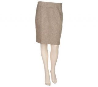 Elisabeth Hasselbeck for Dialogue Fully Lined Tweed Skirt —