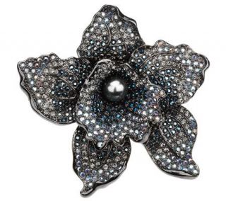 Joan Rivers Elegance in Bloom Pave Orchid Pin —