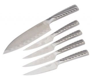 Technique Stainless Steel 7 Katsu Knife with 4 Steak Knives