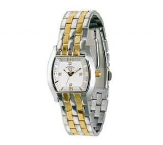 Swiss Tradition Ladies Diamond Watch, Silvertone/Goldtone —