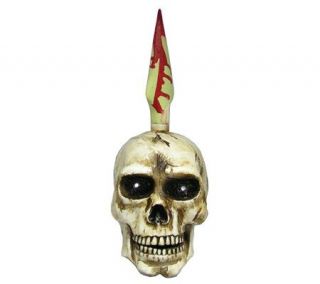 Motion Activated Talking Spearhead Skull Decoration —