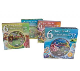 Set of 24 Hardcover Books with Read Along CDs & DVDs —