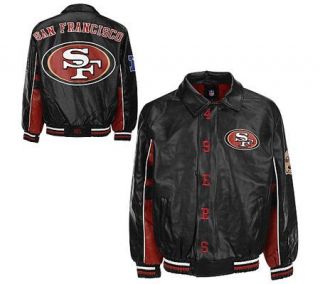 NFL San Francisco 49ers Faux Leather Jacket —