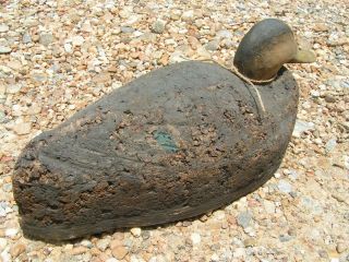 Old Cape Cod Cork Wood Duck Decoy Buoy Marked 496
