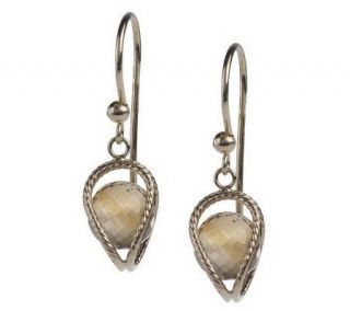 VicenzaGold 4.70 ct tw Nested Gemstone Dangle Earrings 14K Gold