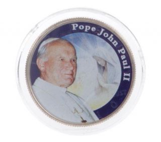 Pope John Paul II and Hail Mary Blessing Coin with Pouch —