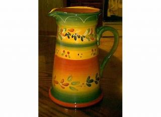 New Corsica La Province Hand Painted Hand Crafted Porcelain Pitcher