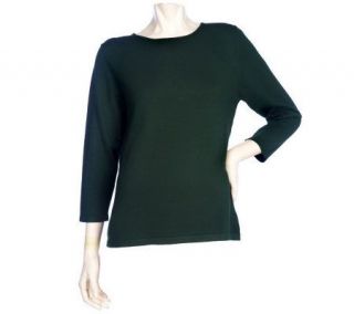 Linea by Louis DellOlio 3/4 Sleeve Crew Neck Sweater —