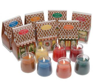 Set of 7 Gingerbread Village Soy Jar Candles by Valerie —
