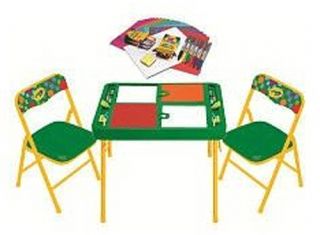 CRAYOLA 4IN1 CRAFT CENTER SET KIDS TABLE & CHAIRS SET CHILDS ART DESK