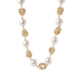 Isaac Mizrahi Live simulated Pearl Classic Knot NEcklace —