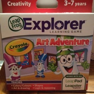  LEAPPAD1AND 2 Explorer Learning Game Crayola Art Adventure New