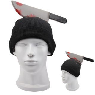 Fancy Dress Knife Cutting Head Style Horror Halloween Costume Hat