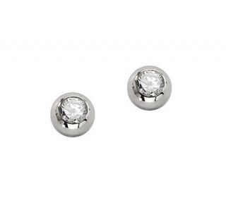 Steel by Design Cubic Zirconia Stud Earrings —