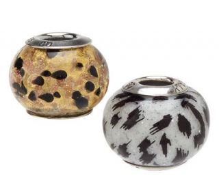Prerogatives Sterling Set of 2 Wild Thing Beads with Box —