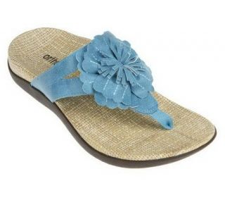 Orthaheel Talia Orthotic Thong Sandals w/Flower Detail   A221478