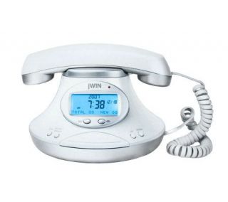 jWIN Vintage Design Jumbo Caller ID Telephone with Alarm Clock