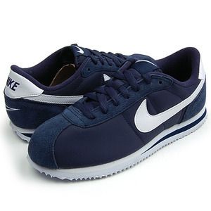 Nike Cortez 07 Nylon GS 316715 411 Navy White Shoes Big Kids Youth
