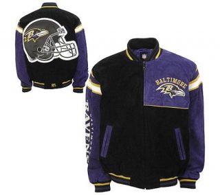 NFL Baltimore Ravens Genuine Suede Leather Jacket —
